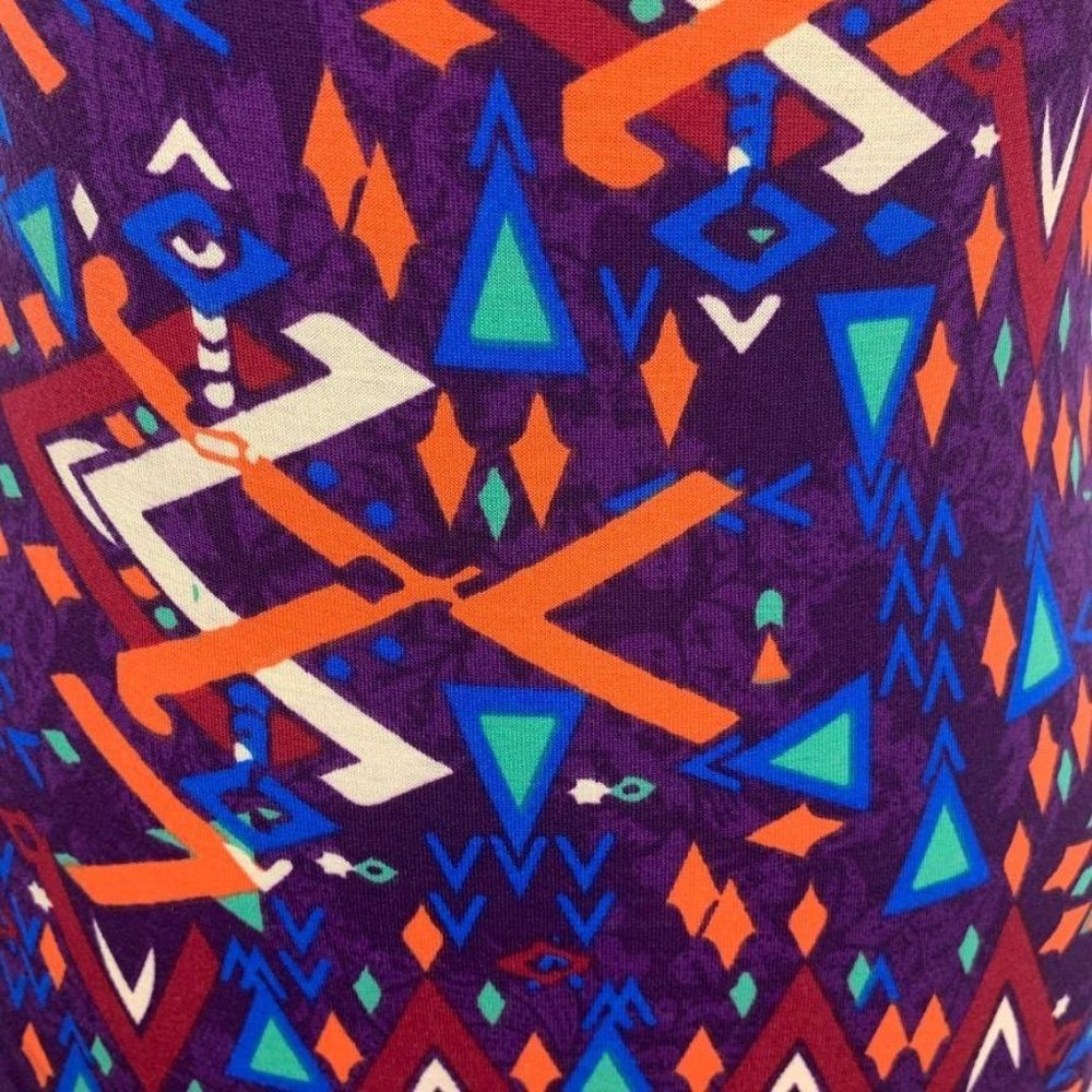 LuLaRoe Geometric Print Julia Dress Colorful XS - Picture 3 of 7